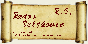 Radoš Veljković vizit kartica